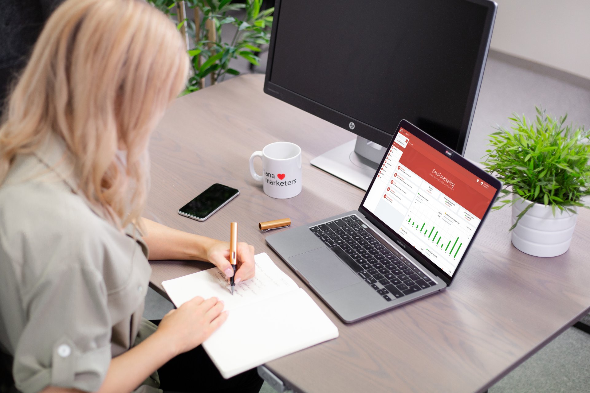Interface utilisateur de l'outil email marketing LianaMailer