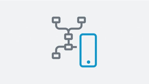 Illustration abstraite d'une automation sur mobile