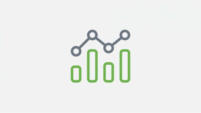 Illustration d'une ligne au-dessus d'un histogramme