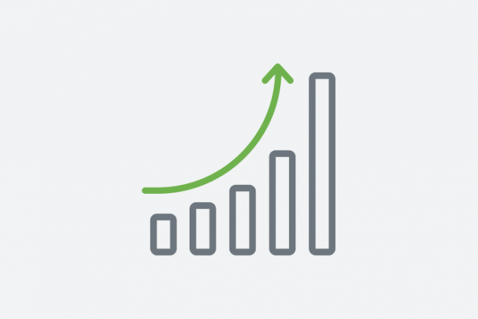 Diagramme avec une flèche pointant vers le haut