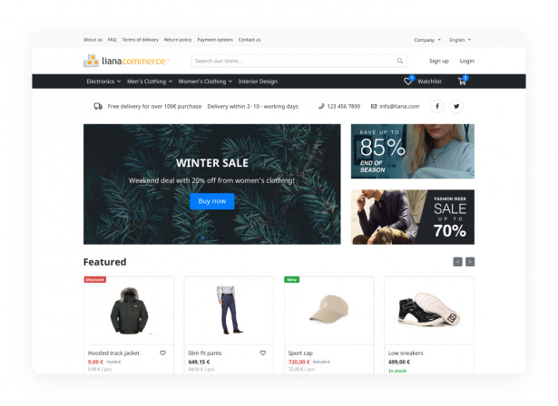 boutique en ligne solution eCommerce Liana
