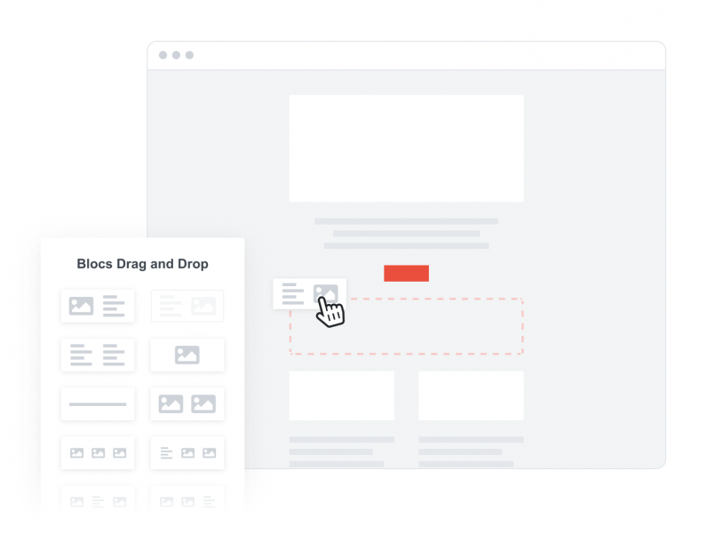 La solution email marketing de Liana inclut un éditeur facile d'utilisation