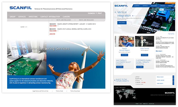 Le site de Scanfil a été complètement refait