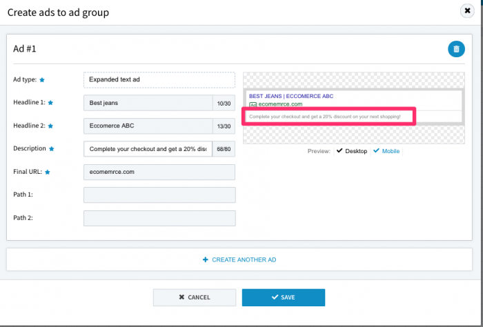 marketing automation tool lianacem user interface