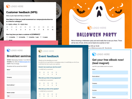 Plusieurs templates (modèles) d'enquêtes proposés par Ungapped