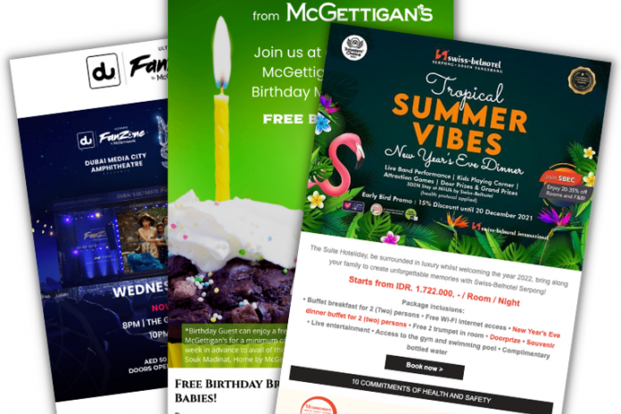 Templates de newsletter créés pour l'outil de newsletter LianaMailer