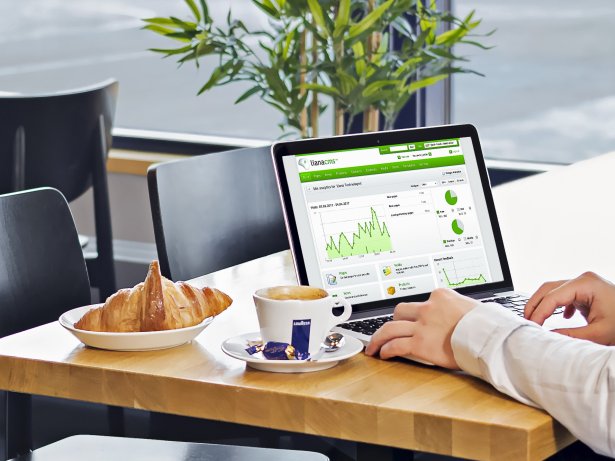 Système de gestion de contenu Liana avec une vue desktop